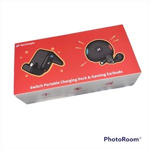 NexTemplo Switch portable Charging Dock & Gaming Earbuds